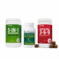 Pet MD Health and Wellness Package with Rx Vitamins Buffered C Dietary Supplement for Dogs