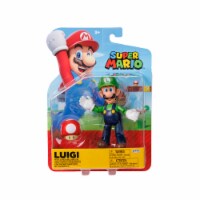 Nintendo Super Mario™ Luigi with Super Mushroom Action Figure Perspective: Main