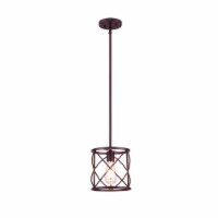1-light Lantern Cylinder Pandant Light Oil Rubbed Bronze finish