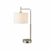 25in. Cedar Hill Touch Table Lamp with Wireless Charger and USB-C & USB Charging Ports