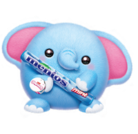 Zuru Snackles Series 1 Plush Elephant & Mentos® Perspective: Main