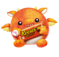 Zuru Snackles Series 1 Plush Dragon Holding Reese's® Perspective: Main