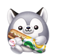 Zuru Snackles Series 1 Plush Huskie & Subway® Perspective: Main