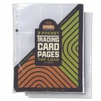 Brybelly GPLA-576 2.5 x 3.5 in. 9-Pocket Top-Load Trading Card Pages - 25 Pages