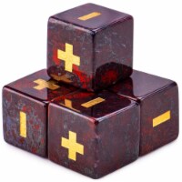 Brybelly GDIC-1951 Handmade Stone Fudge Dice - Poppy Jasper, Pack of 4