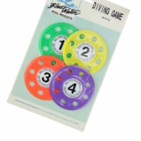 Pool Central 32817337 Multi Color Swimming Pool Diving Game Discs, 4 in. - Set of 4