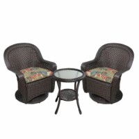 Northlight 33377900 35 in. Brown Steel Resin Wicker Outdoor Patio Furniture Set - 3 Piece