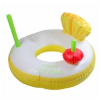 Swim Central 33386201 41 in. Inflatable Pina Colada Swimming Pool Ring Float, Yellow & White