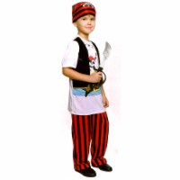 Northlight White and Red Pirate Boy Child Halloween Costume - Large