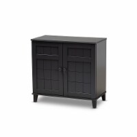 Baxton Studio Glidden Modern and Contemporary Dark Grey Finished 4-Shelf Wood Shoe Storage