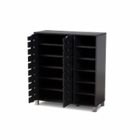 Baxton Studio SR-002-Dark Grey Shirley Modern & Contemporary Dark Grey Finished 2-Door Wood S