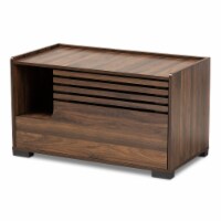 Baxton Studio Claire Walnut Brown Finished Cat Litter Box Cover House