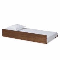 Baxton Studio Midori Walnut Brown Finished Wood Twin Size Trundle Bed