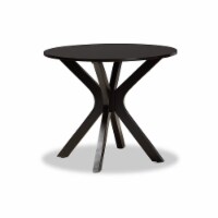 Baxton Studio Kenji Dark Brown Finished 35-Inch-Wide Round Wood Dining Table