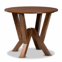Baxton Studio Irene Walnut Finished 35-Inch-Wide Round Wood Dining Table