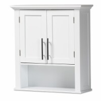 Baxton Studio Turner Modern and Contemporary White Finished Wood 2-Door Bathroom Wall Storage
