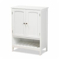 Baxton Studio Jaela Modern and Contemporary White Finished Wood 2-Door Bathroom Storage