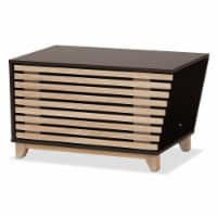 Eckhart Two-Tone Dark Brown And Oak Finished Wood Cat Litter Box Cover House
