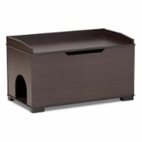 Mariam Dark Brown Finished Wood Cat Litter Box Cover House