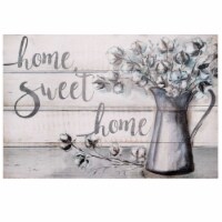 Farmhouse Cotton Home Sweet Home by Tre Sorelle Studios, Wood Wall Art, 18W x 12H