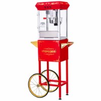 Commercial Business Home Popcorn Popper Maker Machine and Cart 8 Ounce Kettle
