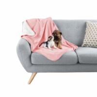 Plush Waterproof & Washable Pet Blanket, Multiple Colors Pink