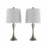 Table Lamps – Set of 2 Mid-Century Modern Metal Flared Trumpet Base with Energy Efficient LED