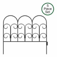 7.5 Feet Metal Scroll Decor Fencing 5 Panels Flower Bed Border Garden Edging 11 Inch High