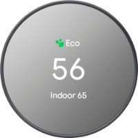 Google Nest GA02081US Programmable Smart Wi-Fi Thermostat for Home - Charcoal