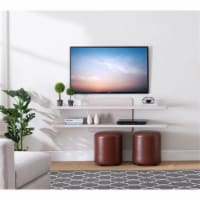 Furniture of America Brie Wood 2-Tier Floating TV Stand in Light Brown