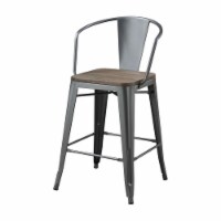 Furniture of America Mayfield Metal Counter Stool in Dark Bronze (Set of 2)