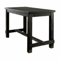 Furniture of America Sinuata Antique Black Wood 5-Piece Counter Height Table Set
