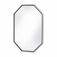 Furniture of America Columbus Metal Octagon Wall Mirror in Chrome