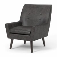 Furniture of America Walsh Mid-Century Fabric Tufted Accent Chair in Gray