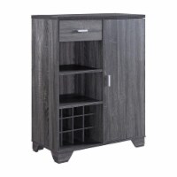 Furniture of America Morchi Modern Wood 12-Bottle Buffet in Dark Gray