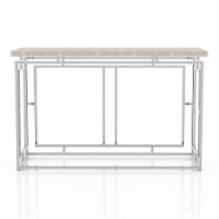 Furniture of America Teza Contemporary Metal Console Table in Chrome