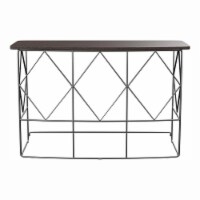 Furniture of America Borche Industrial Wood Console Table in Walnut