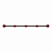 Furniture of America Margon Industrial Metal 5-Hook Coat Rack in Sand Black