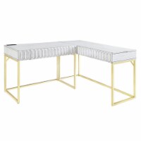 Furniture of America Giffore Wood 2-Piece Writing Desk Set in White
