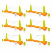 Intex Inflatable Floating Swimming Pool Toy Volleyball Game, Multicolor (6 Pack)