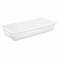 Sterilite 41 Quart Lightweight Under Bed Storage Box Container with Lid, 24 Pack