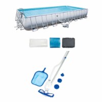 Bestway Power Frame 31.3' x 16' x 52 Above Ground Pool with Pump & Cleaning Kit