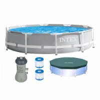 Intex 10' x 30 Above Ground Pool w/ Cartridge Filter Pump, 2 Filters & Cover