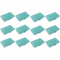 Sterilite 17296W06 Multipurpose Storage Supply Box w/Lid, Molokai Blue (12 Pack)