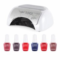 Gelish Nail Polish Dryer LED Lamp & Midnight Caller Soak Off Gel Nail Polish Set