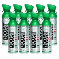 Boost Oxygen Natural Portable 10 Liter Pure Canned Oxygen, Flavorless (9 Pack)