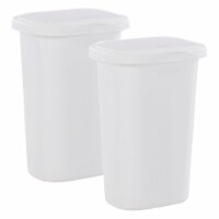 Rubbermaid 13 Gallon Rectangular Spring-Top Lid Wastebasket Trash Can,  White, 1 Piece - Ralphs