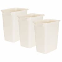 Rubbermaid 21 Quart Rectangular Kitchen Wastebasket Trash Can, Bisque (2 Pack)