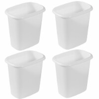 Rubbermaid 6 Quart Bedroom, Bathroom, and Office Wastebasket Trash Can (4 Pack)