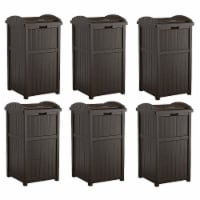 Suncast Trashcan Hideaway Outdoor 33 Gallon Garbage Trash Waste